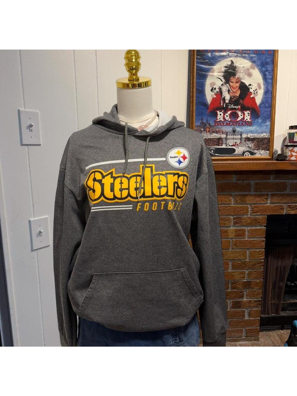 Majestic grey steelers nfl football